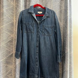 Madewell long sleeve denim dress